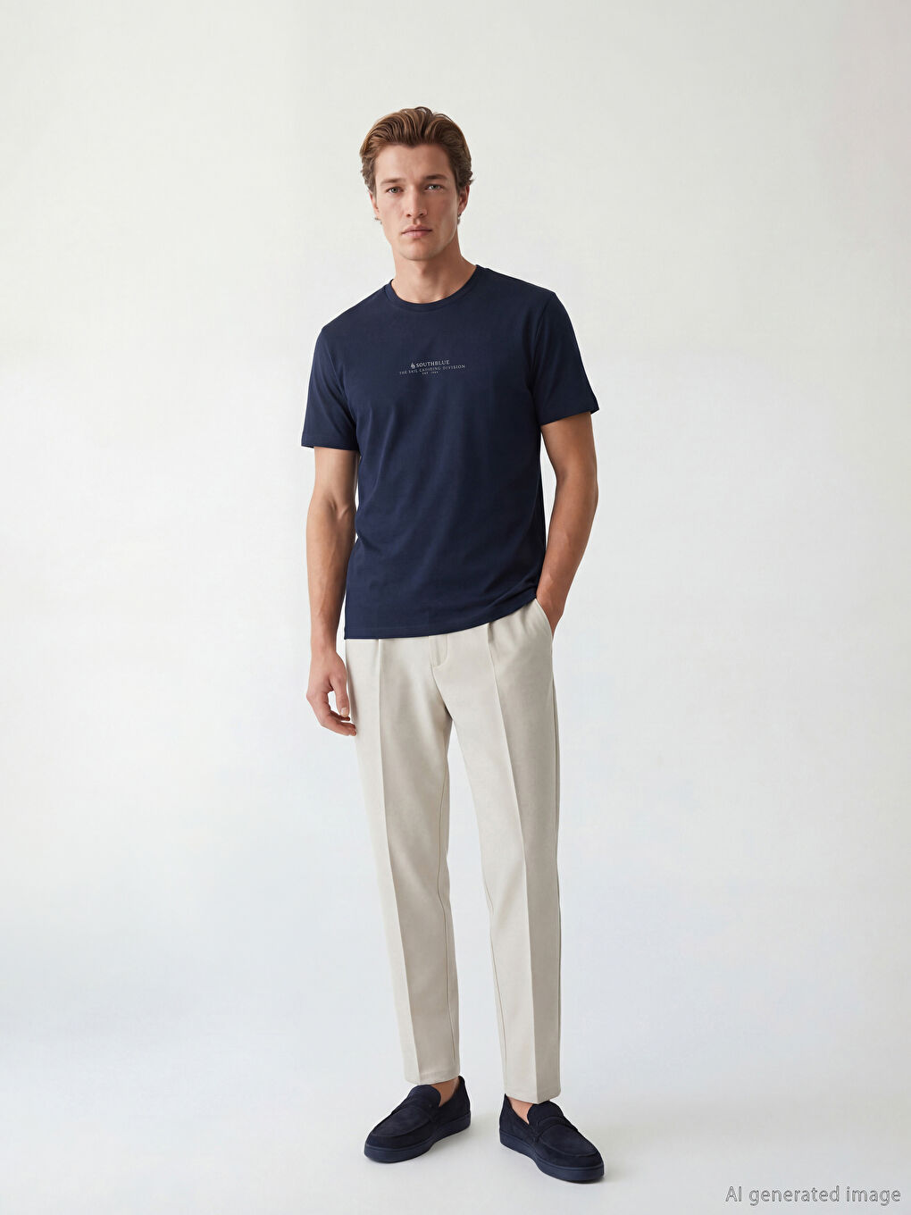 მამაკაცის ბეჭდური ჯერსის მაისური, მრგვალი ყელით