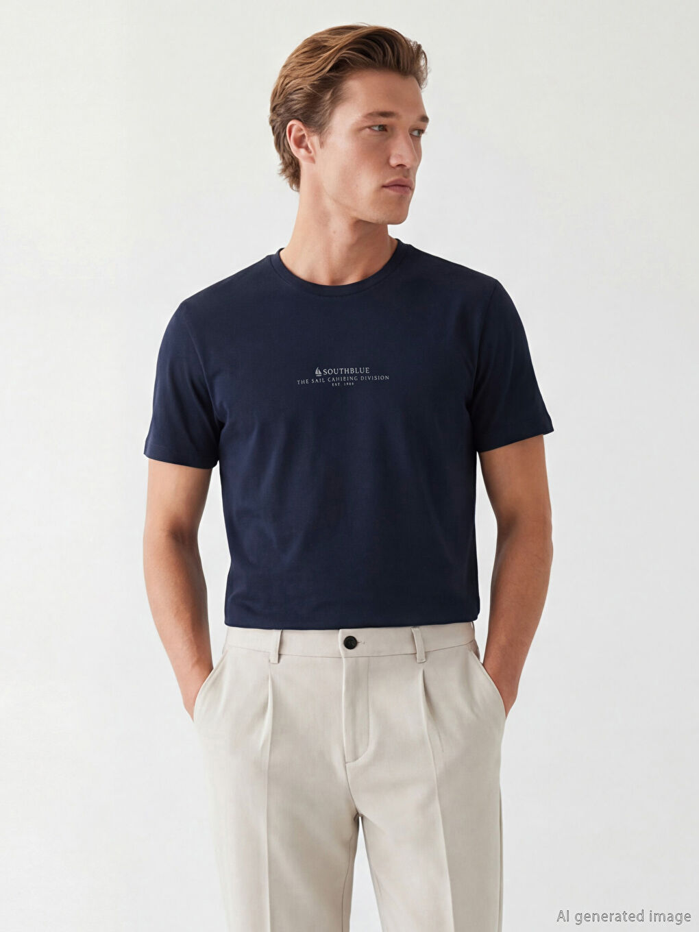 მამაკაცის ბეჭდური ჯერსის მაისური, მრგვალი ყელით-1