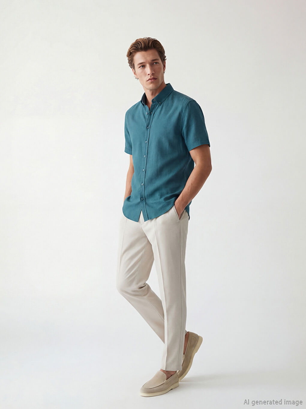 Regular Fit Dobby Herrenhemd