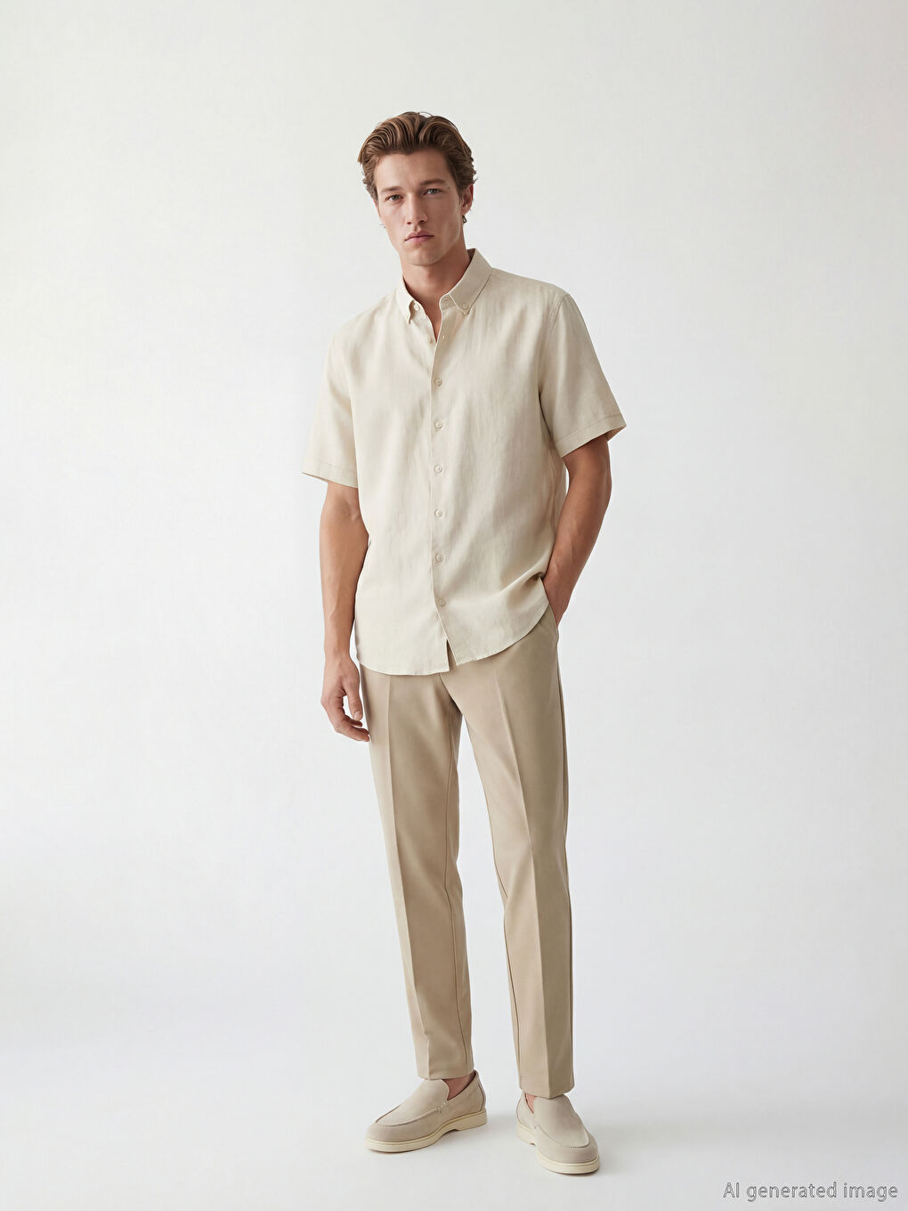 Regular Fit Dobby Men's Shirt-1