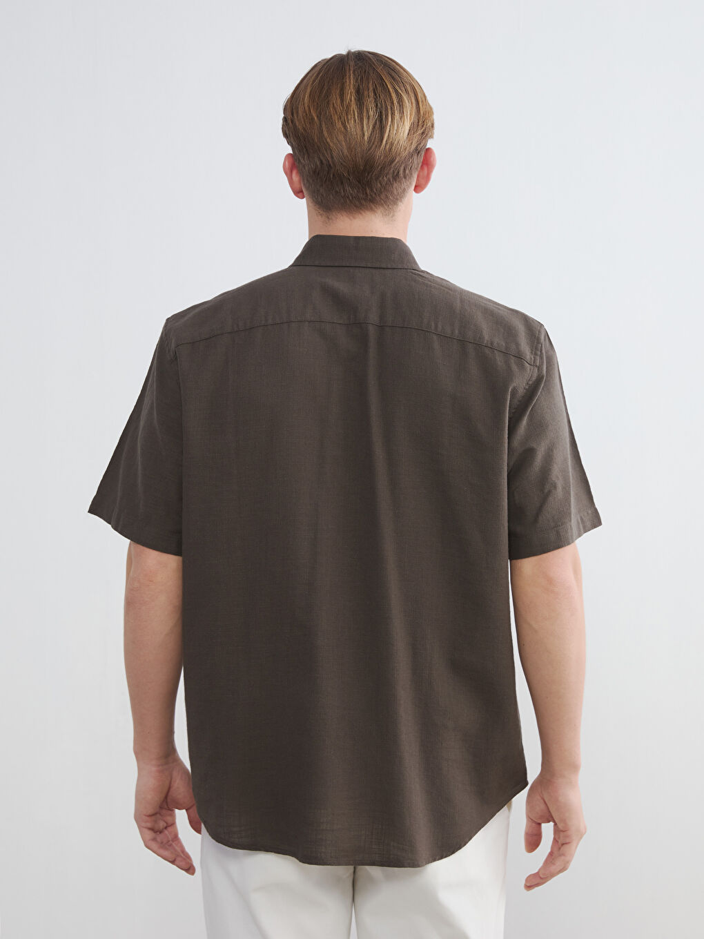 Regular Fit Dobby Men's Shirt-3