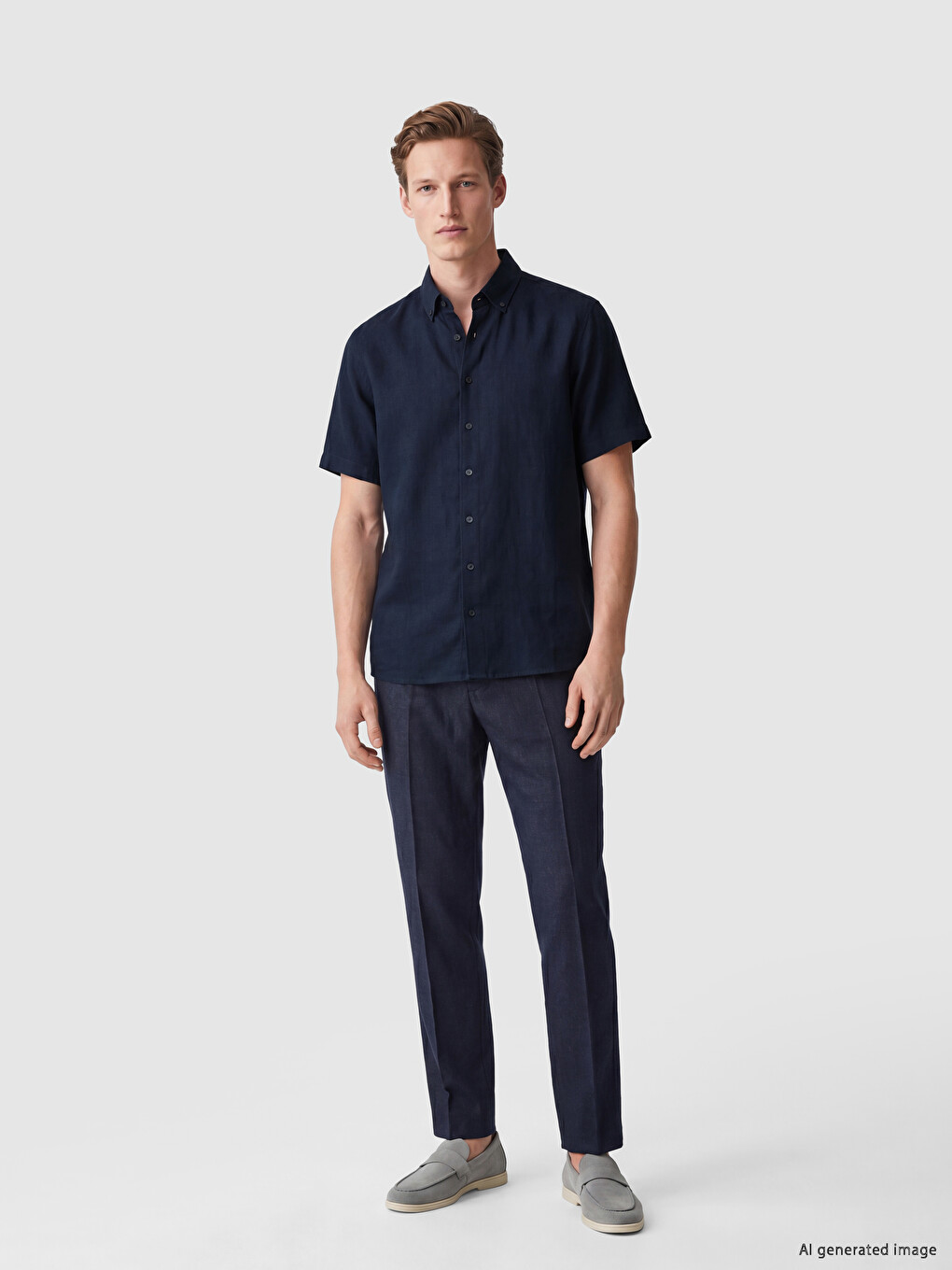Regular Fit Dobby Men's Shirt-1