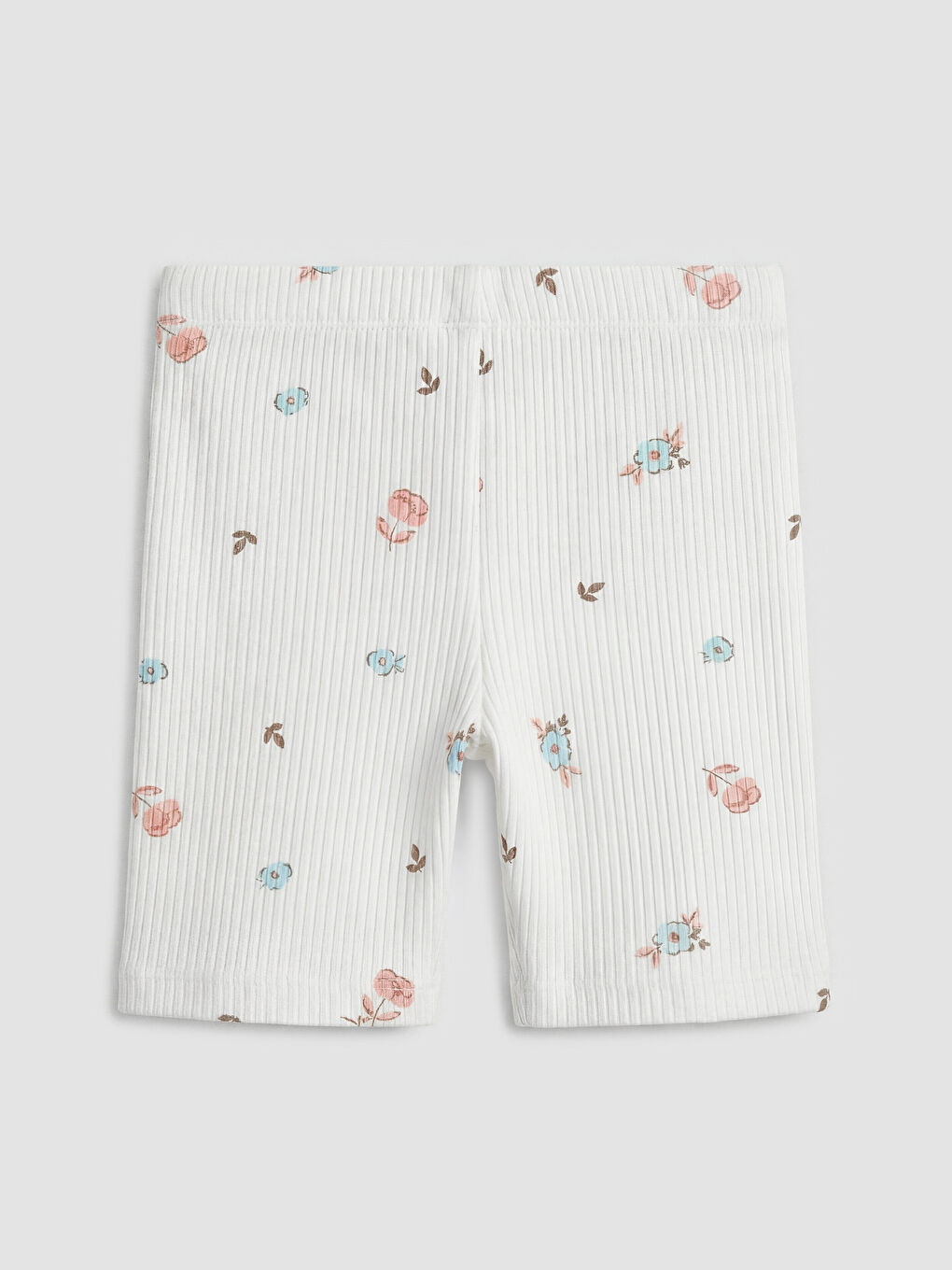 Mavi Çiçek Desenli Kız Bebek Takım-4