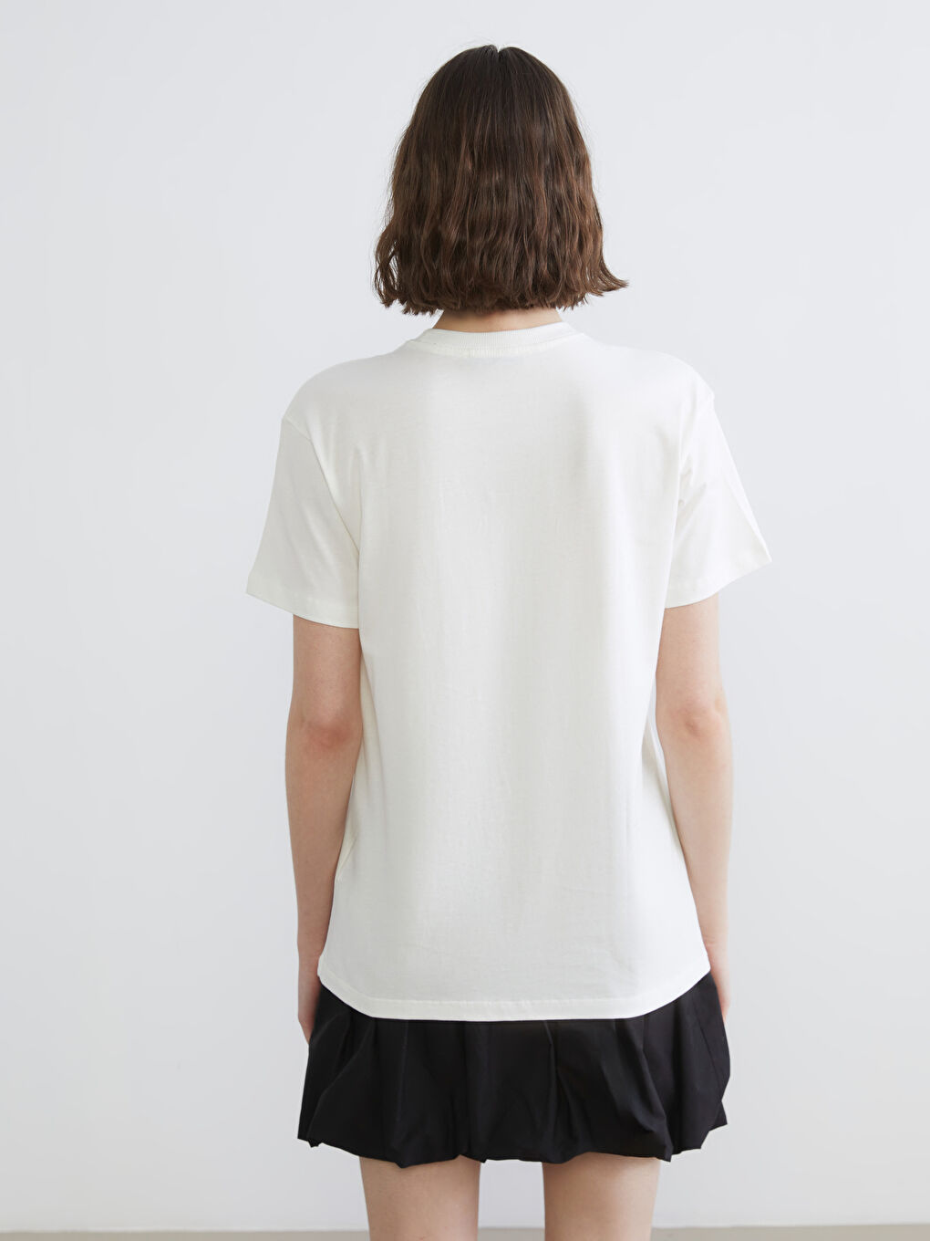 Crew Neck New York Printed Women's T-Shirt-3