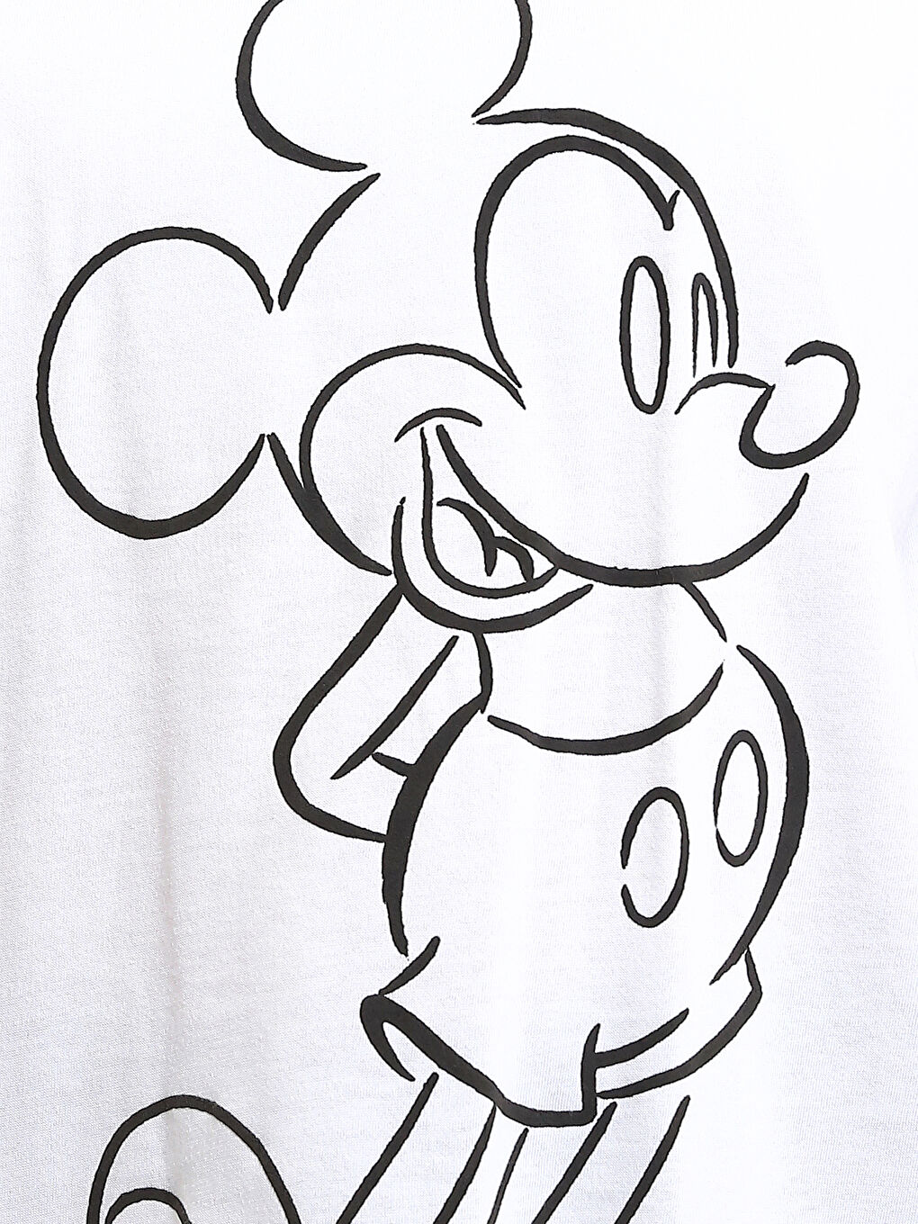 Crew Neck Mickey Mouse Printed Women's T-Shirt-2