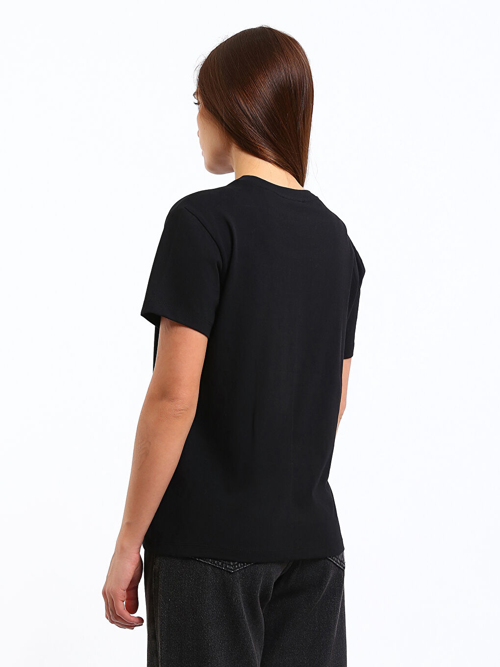 Crew Neck Mickey Mouse Printed Women's T-Shirt-4