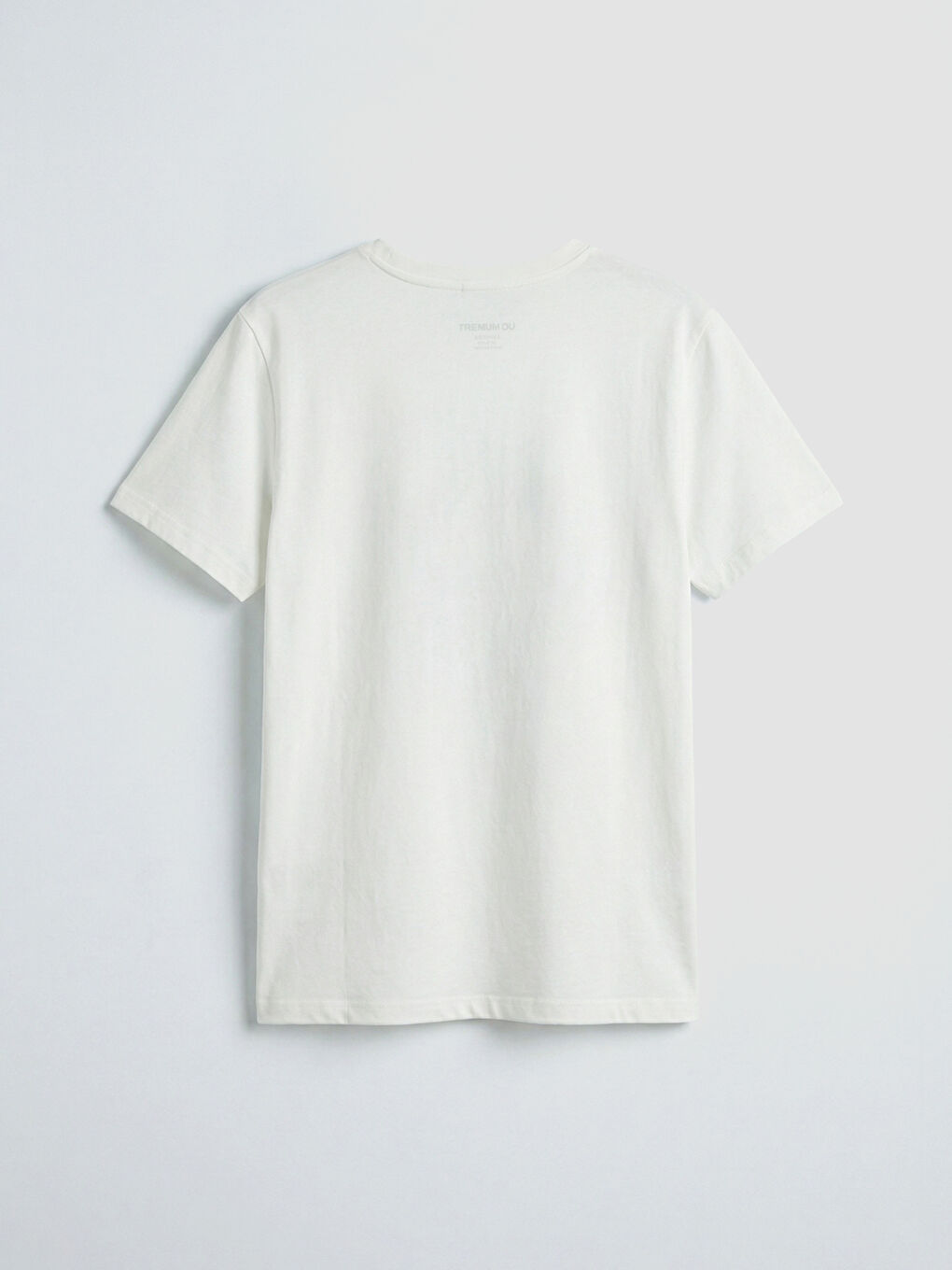 Ekru Bisiklet Yaka Baskılı Erkek Çocuk Tişört-1