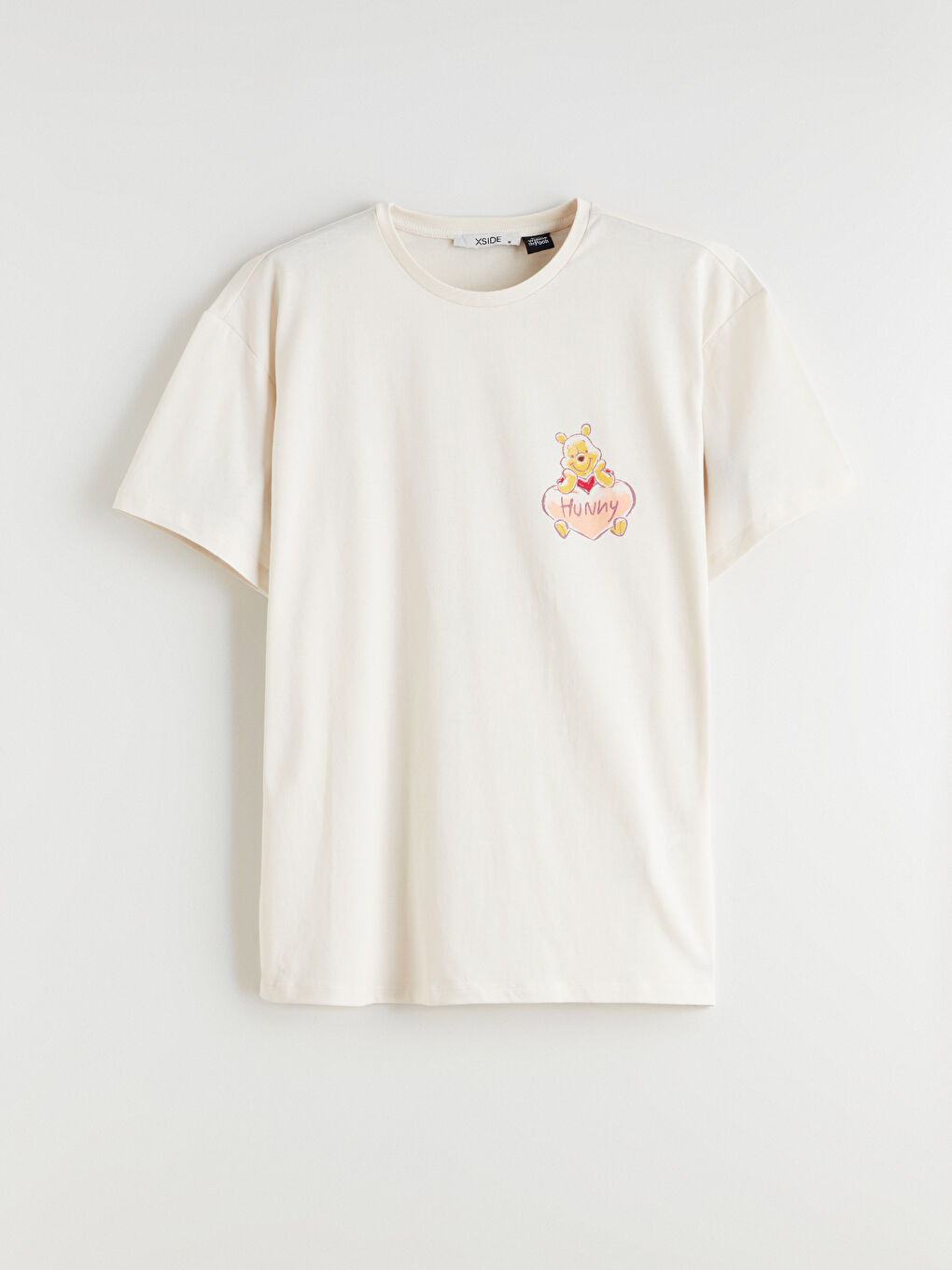 Crew Neck Winnie the Pooh Printed Women's T-Shirt-4