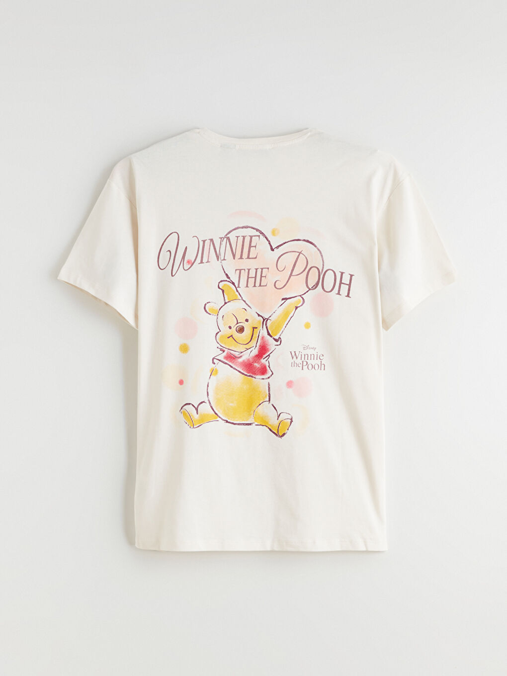 Crew Neck Winnie the Pooh Printed Women's T-Shirt-5
