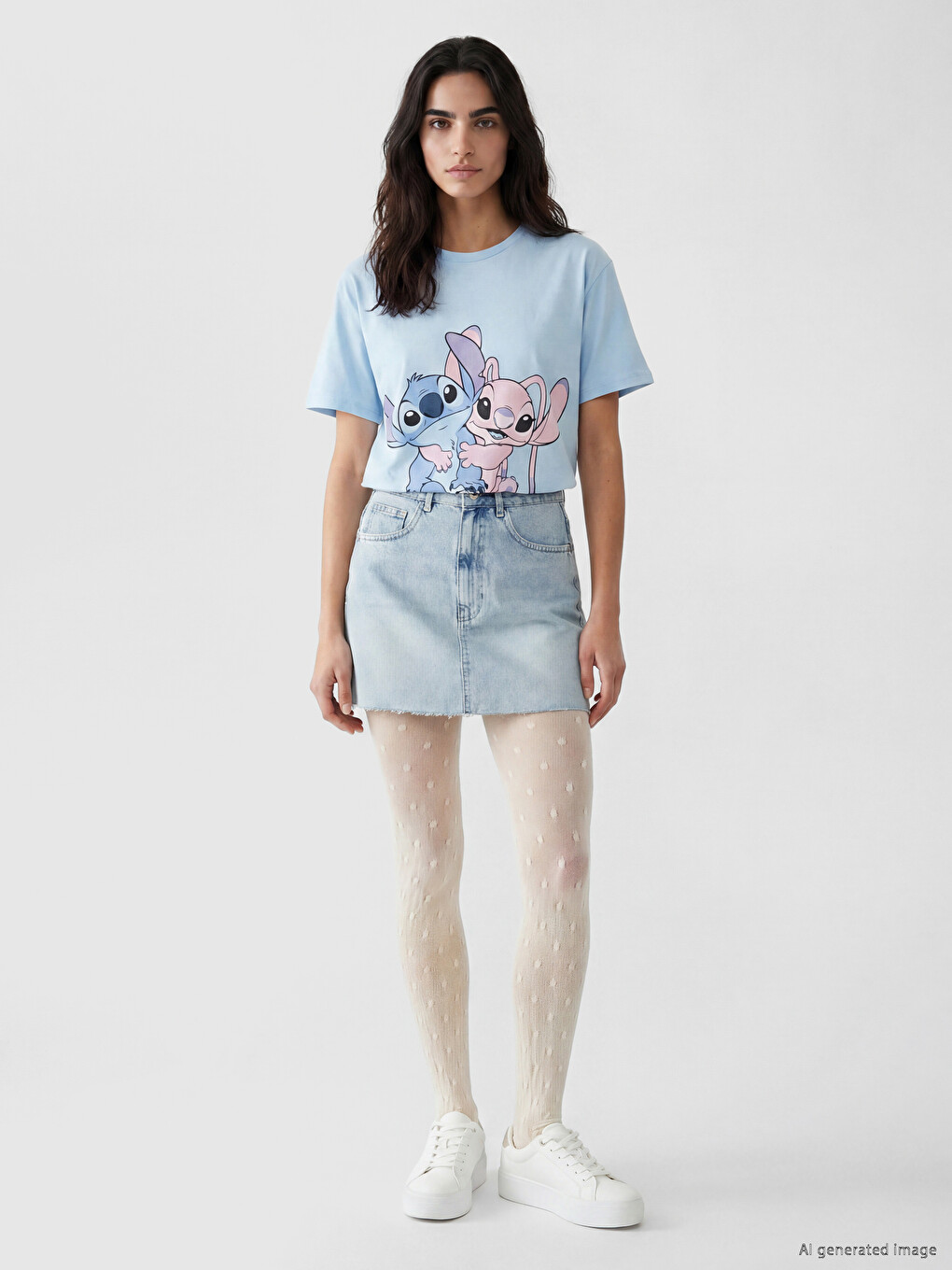 T-shirt Femme Oversize Imprimé Lilo & Stitch-1