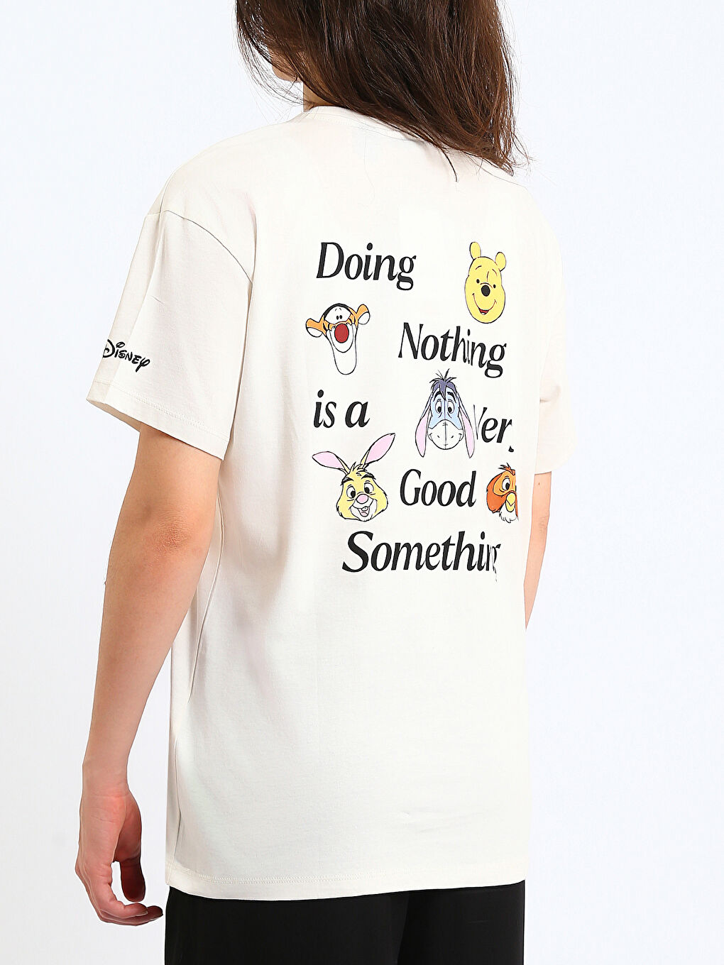 Crew Neck Winnie the Pooh Printed Women's T-Shirt-4