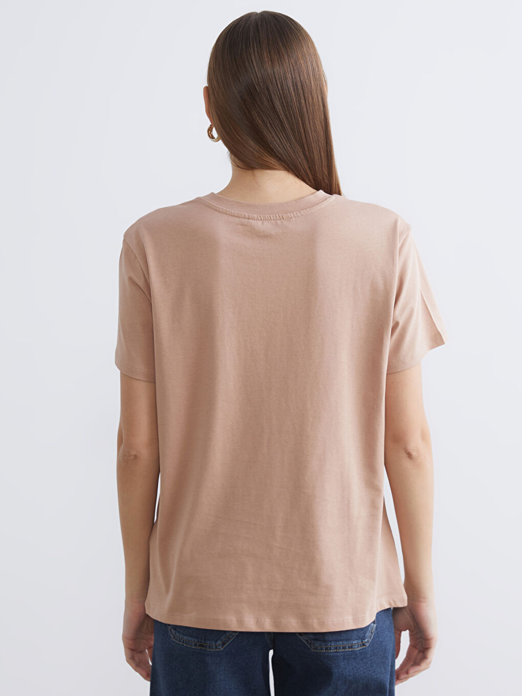 Kahverengi Bisiklet Yaka Çiçekli Bluz-3