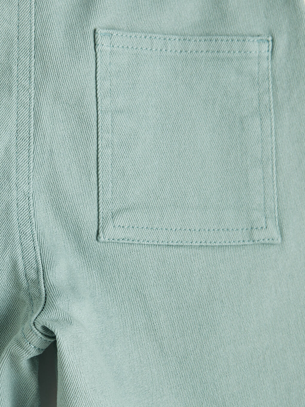 Yeşil Regular Fit Erkek Çocuk Jean Şort-2