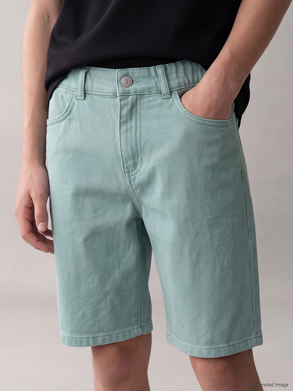 Regular Fit Boys' Jean Shorts-1