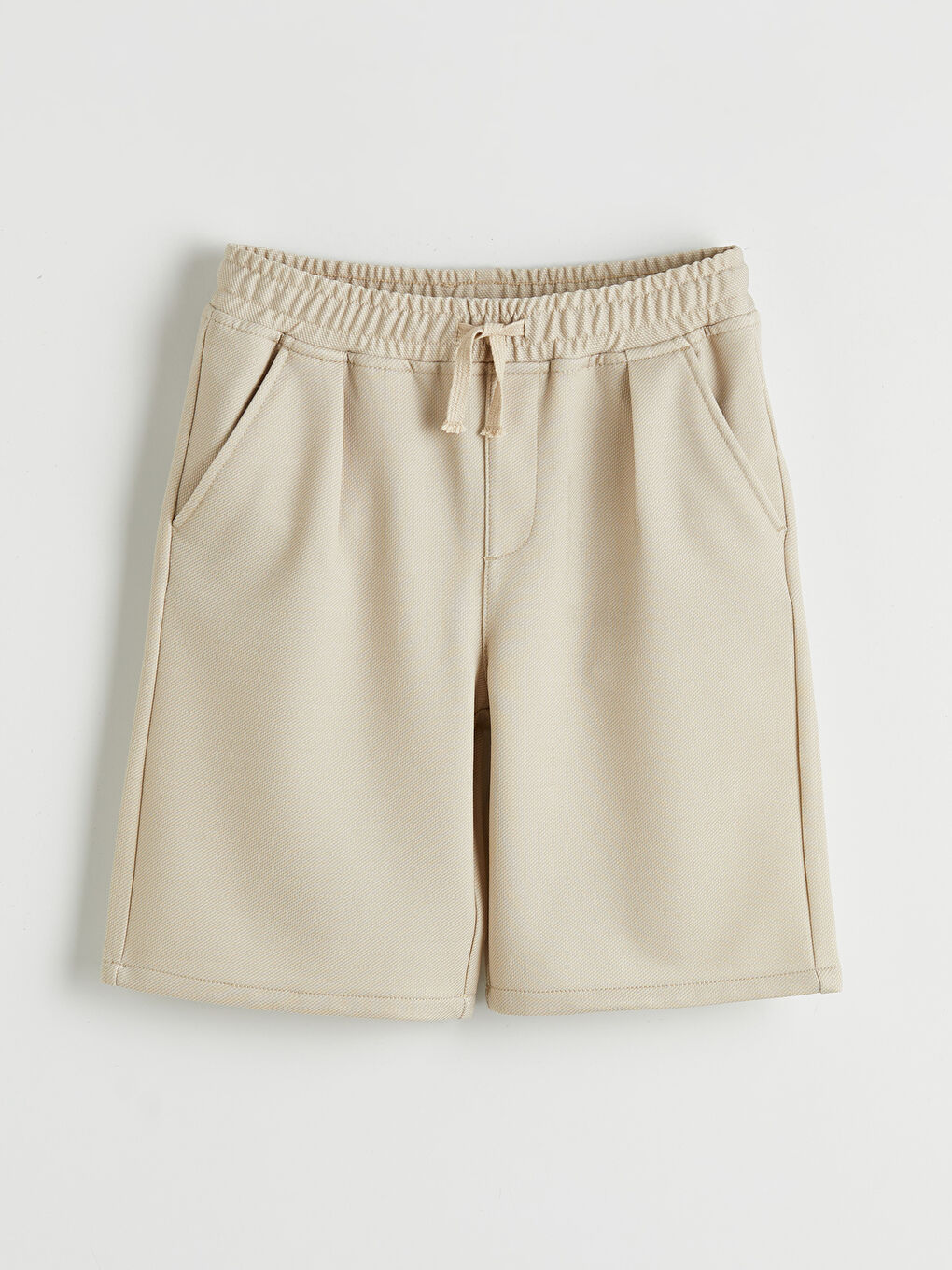 Bej Beli Lastikli Erkek Çocuk Şort