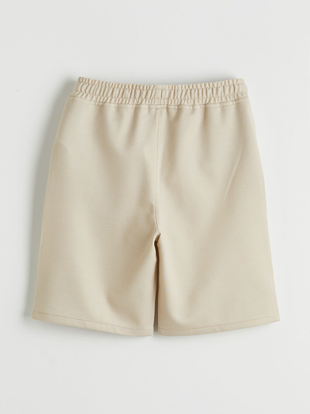 Bej Beli Lastikli Erkek Çocuk Şort-1