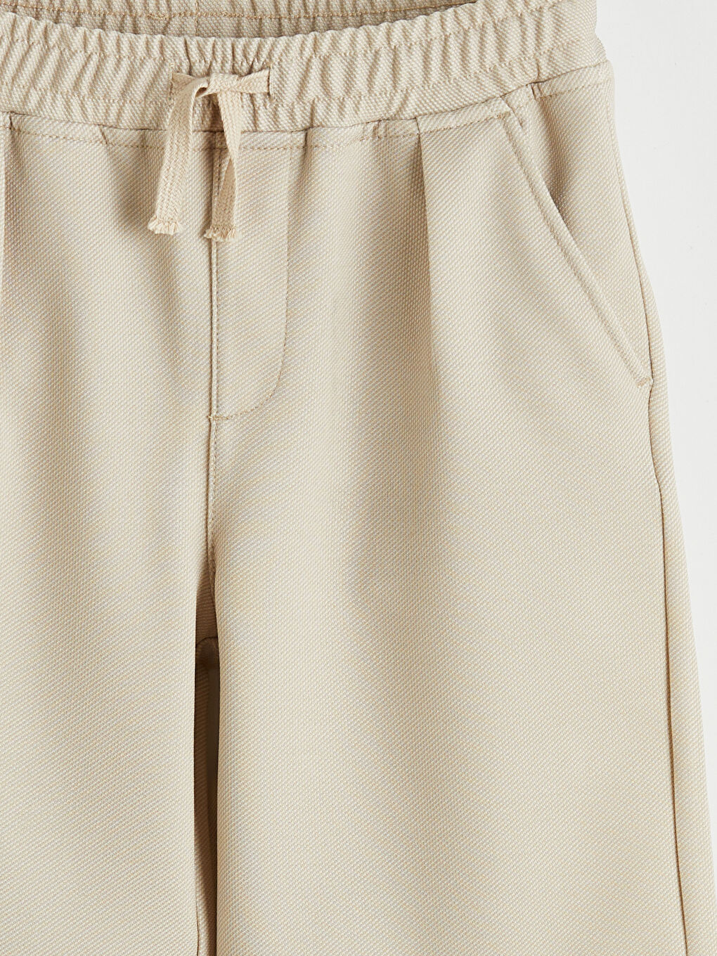 Bej Beli Lastikli Erkek Çocuk Şort-2