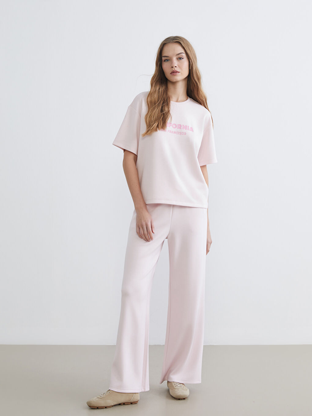 Damen Gerade Weite Bein Jogginghose