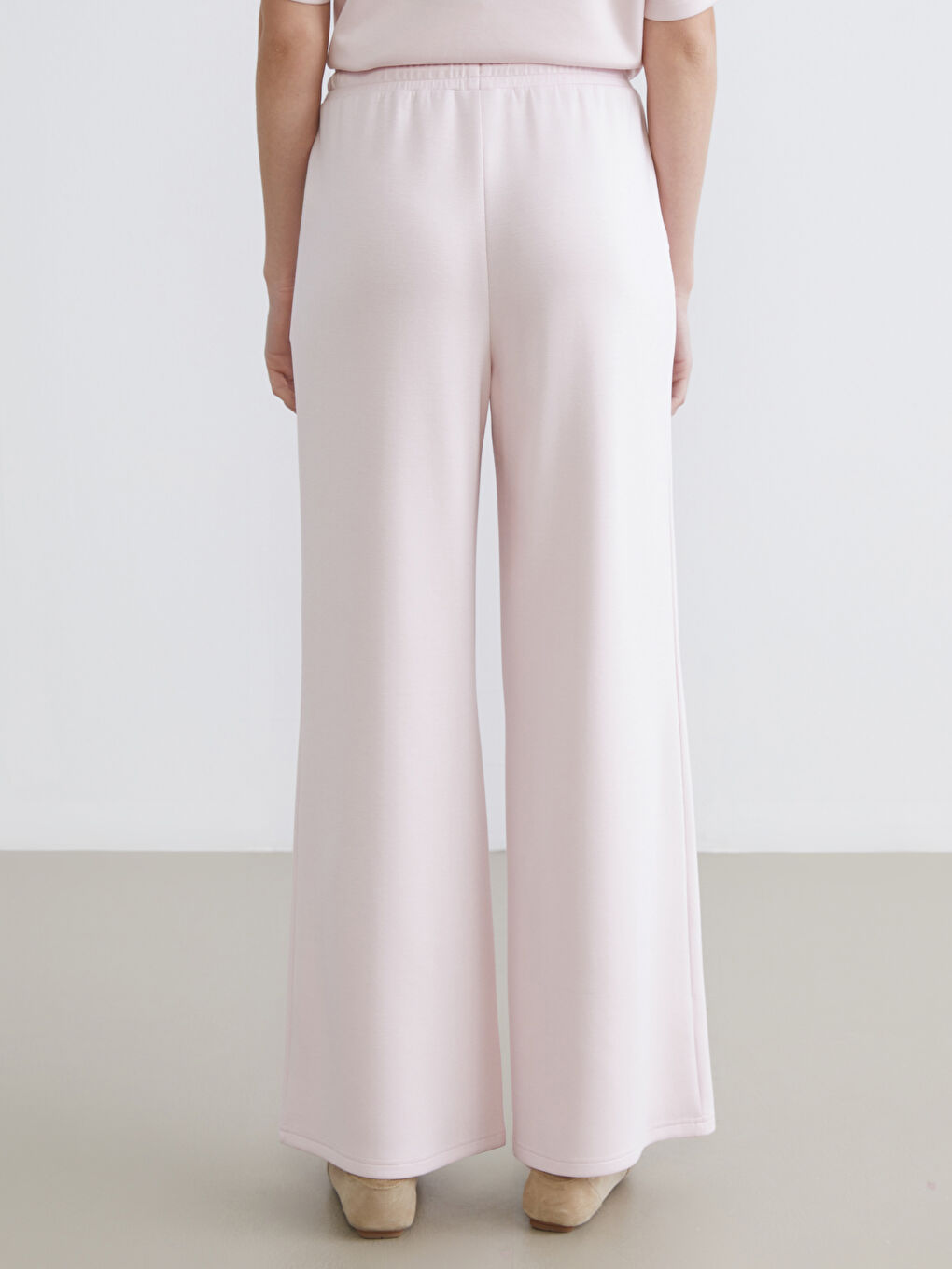 Damen Gerade Weite Bein Jogginghose-3