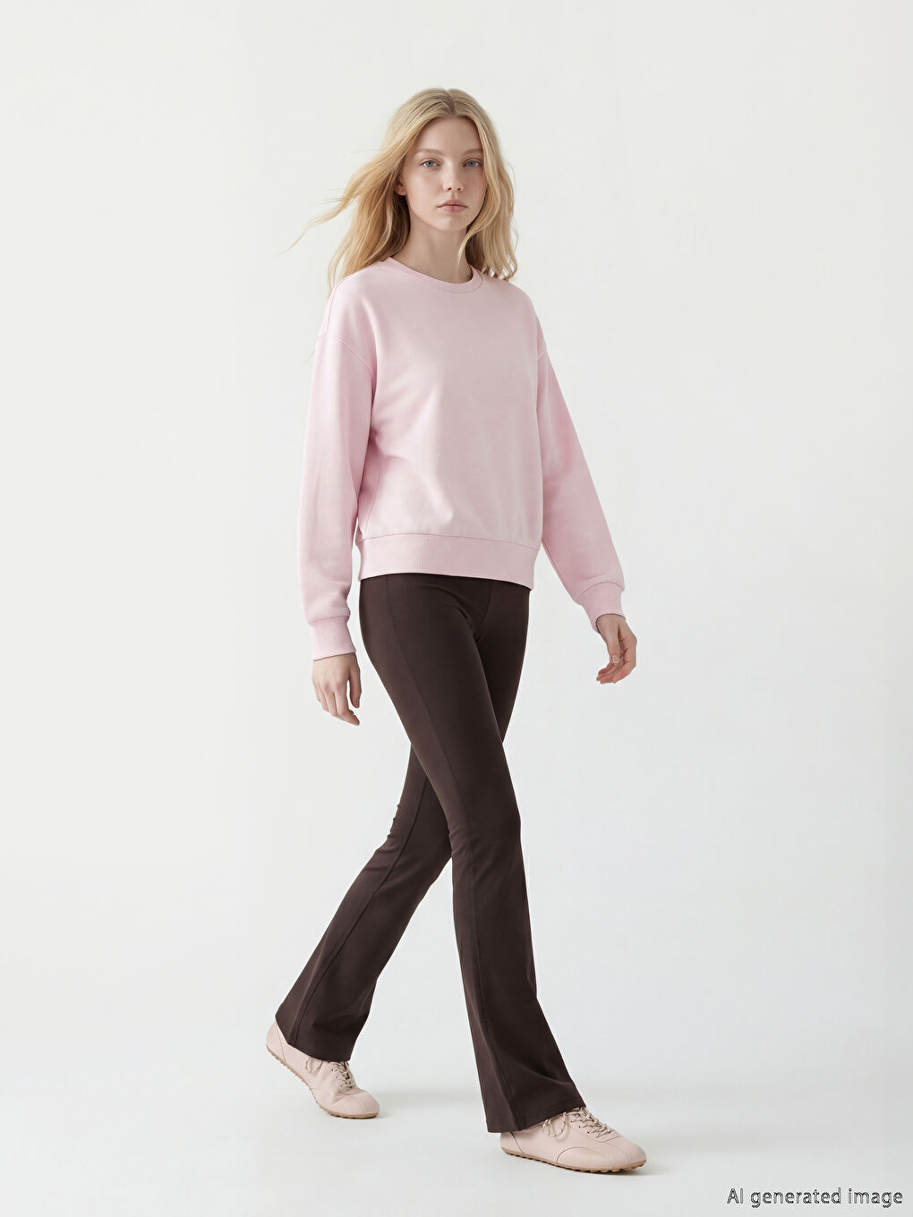 كنزة رياضية ناعمة الملمس واسعة الحجم للسيدات-1