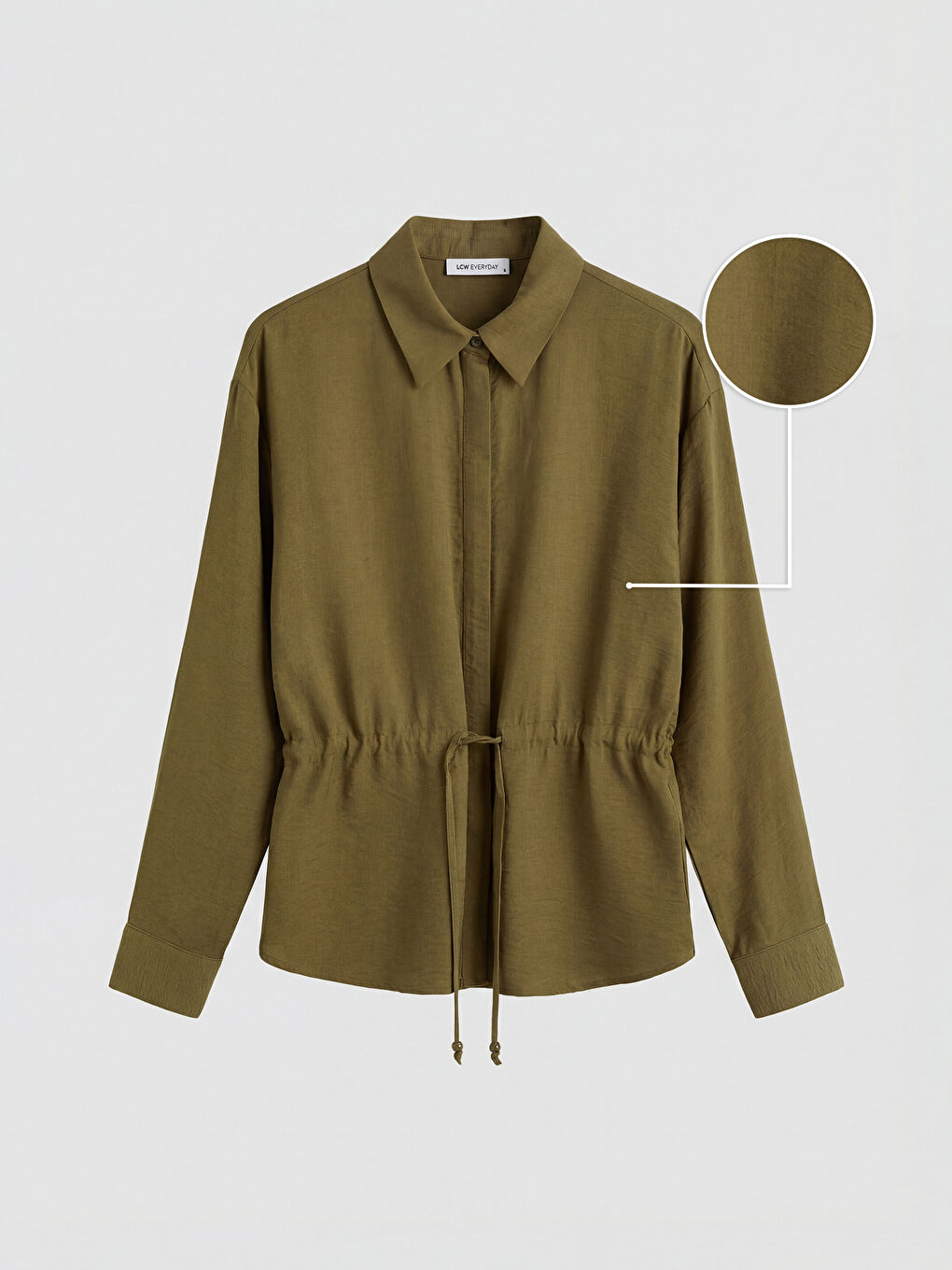 Waist Ruched Women's Shirt-4