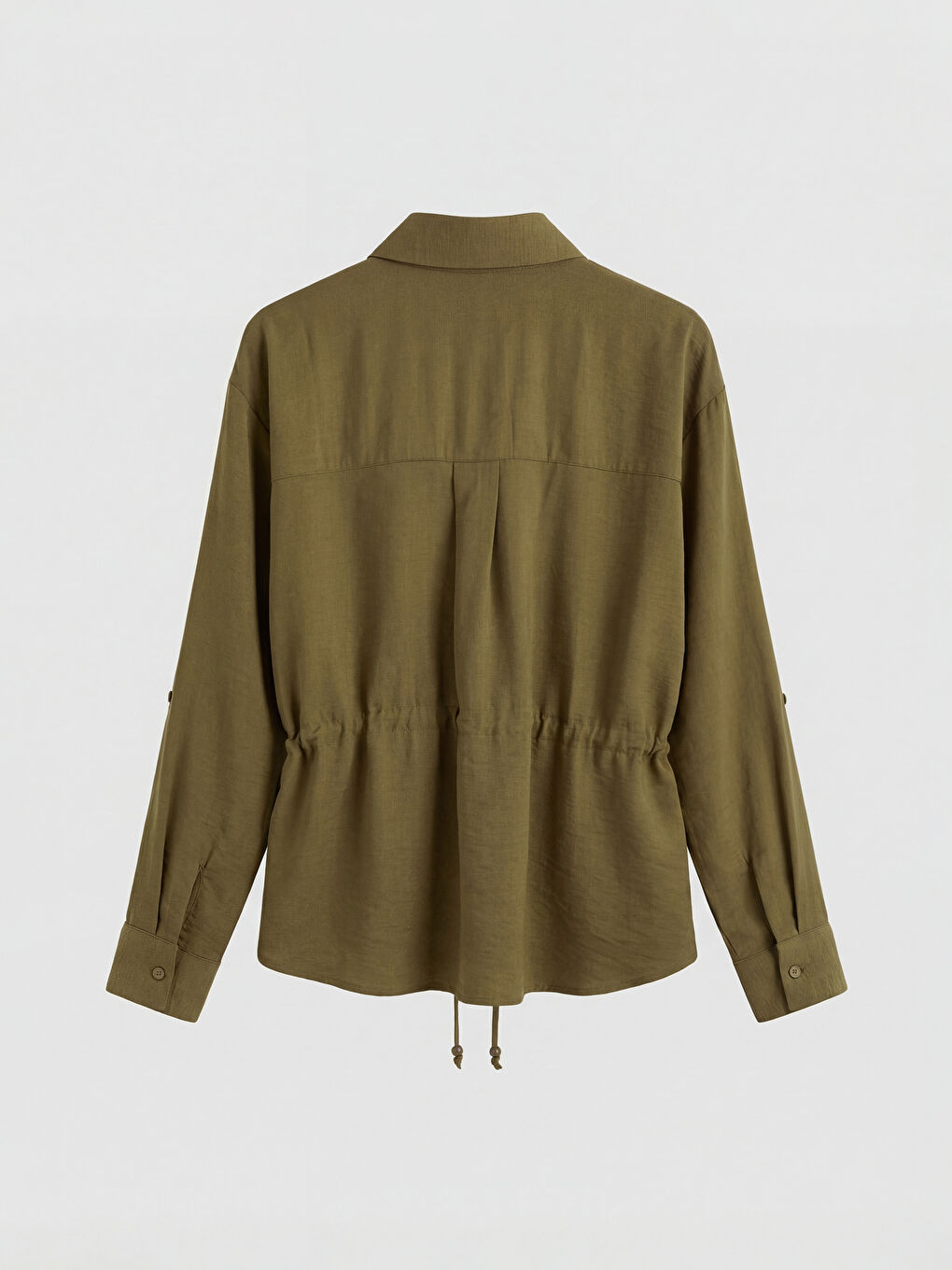 Waist Ruched Women's Shirt-5