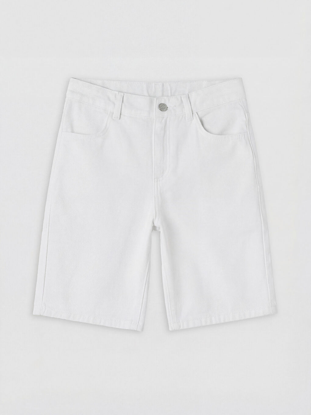 Beyaz Erkek Çocuk Jean Şort