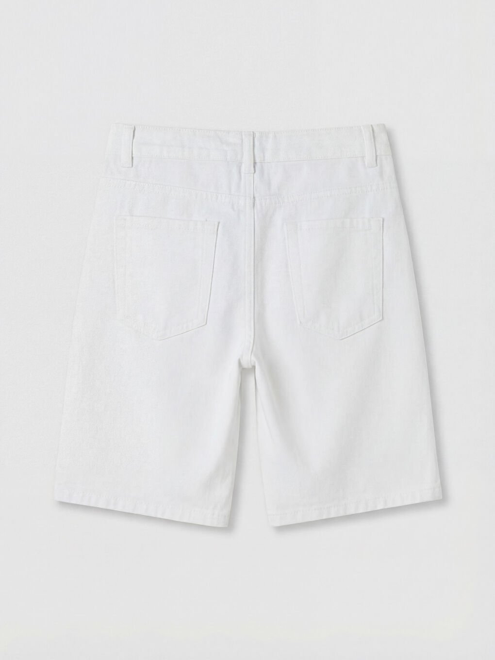 Beyaz Erkek Çocuk Jean Şort-1