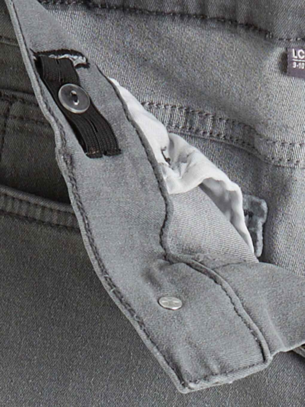 Gri Slim Fit Erkek Çocuk Jean Pantolon-2