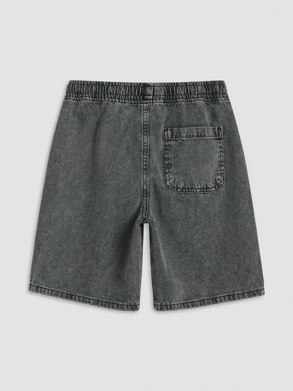 Antrasit Beli Lastikli Erkek Çocuk Jean Şort-1