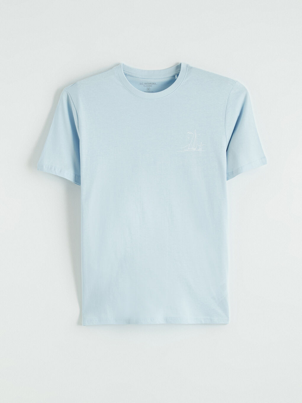 Мужчины Голубой Футболка