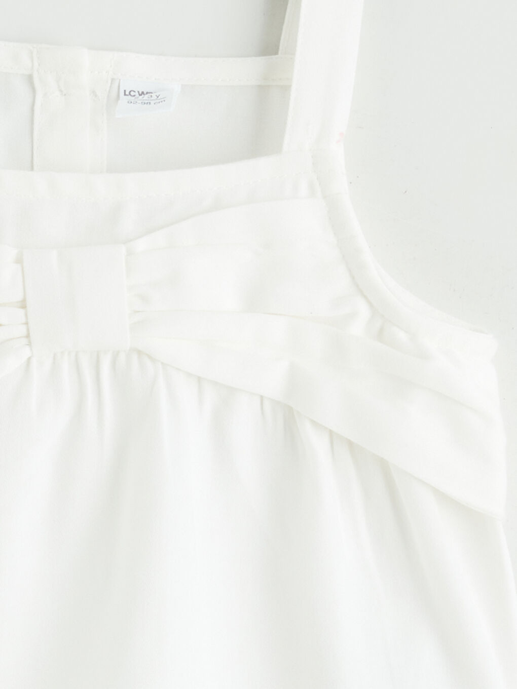 Ekru Kare Yaka Kız Çocuk Bluz-1