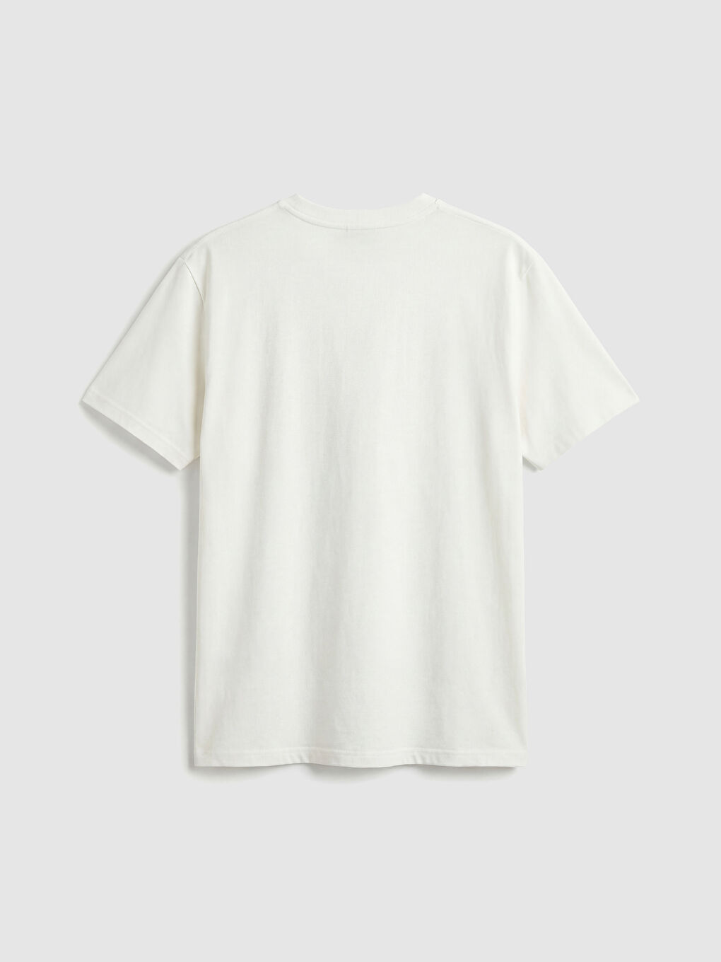 Ekru Bisiklet Yaka Fiyonk Baskılı Kadın Tişört-6