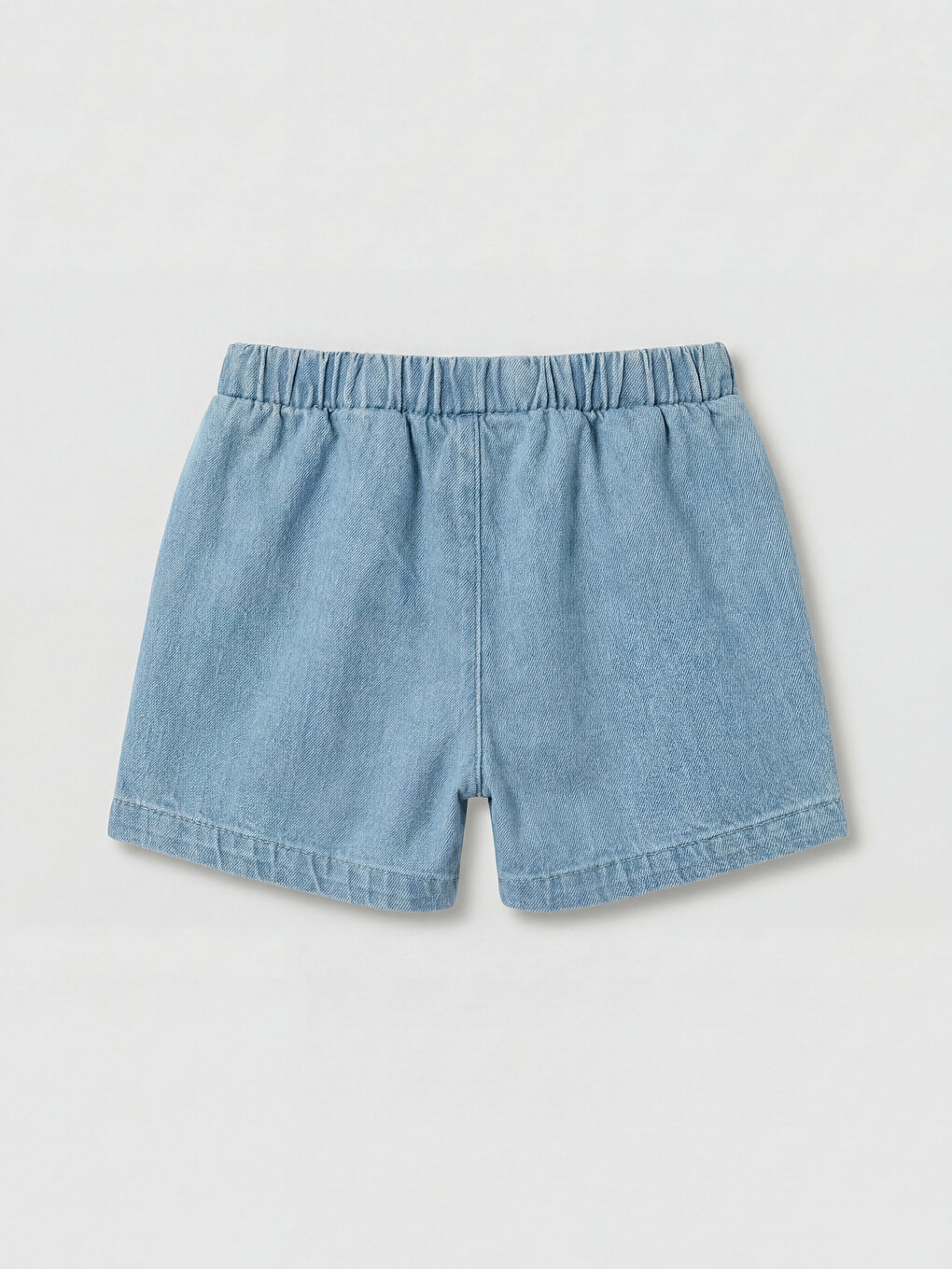 İndigo Beli Lastikli Erkek Bebek Jean Şort-1
