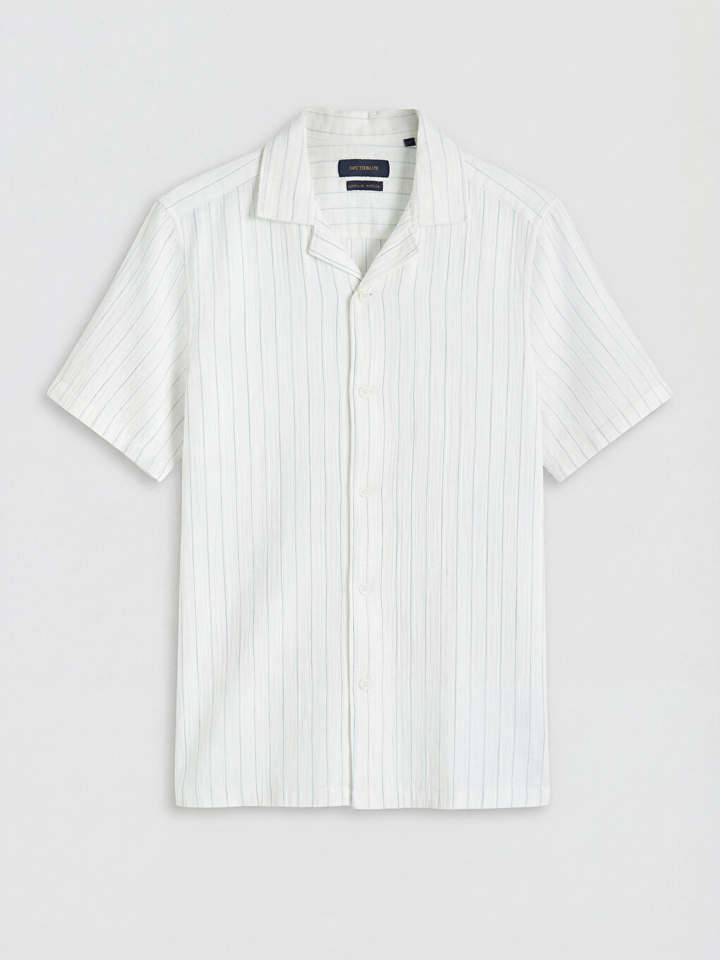 Regular Fit Striped Muslin Men's Shirt-2