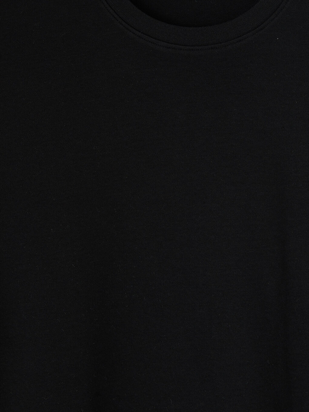 Siyah Relax Fit %100 Pamuk Basic Erkek Tişört-2