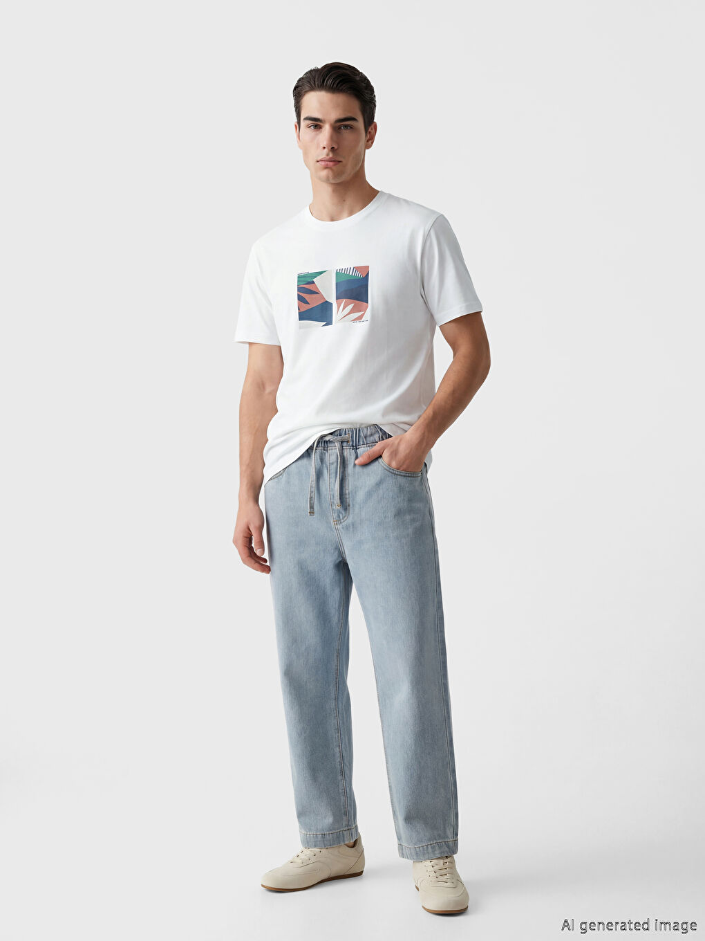 Crew Neck Short Sleeve Men's T-Shirt-1