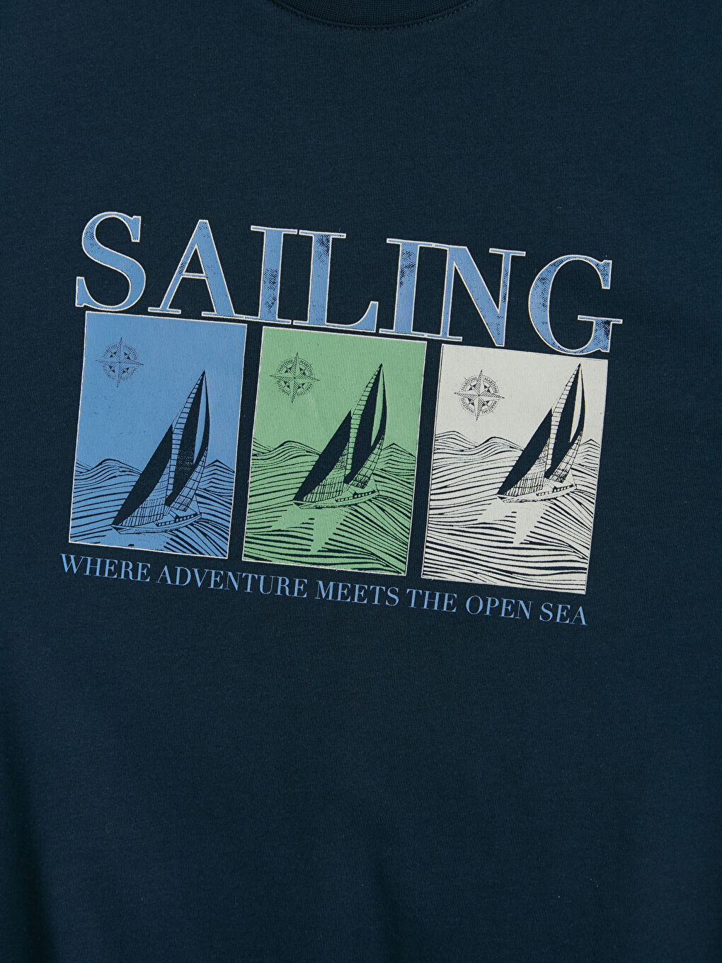 تي شيرت أزرق رجال-2