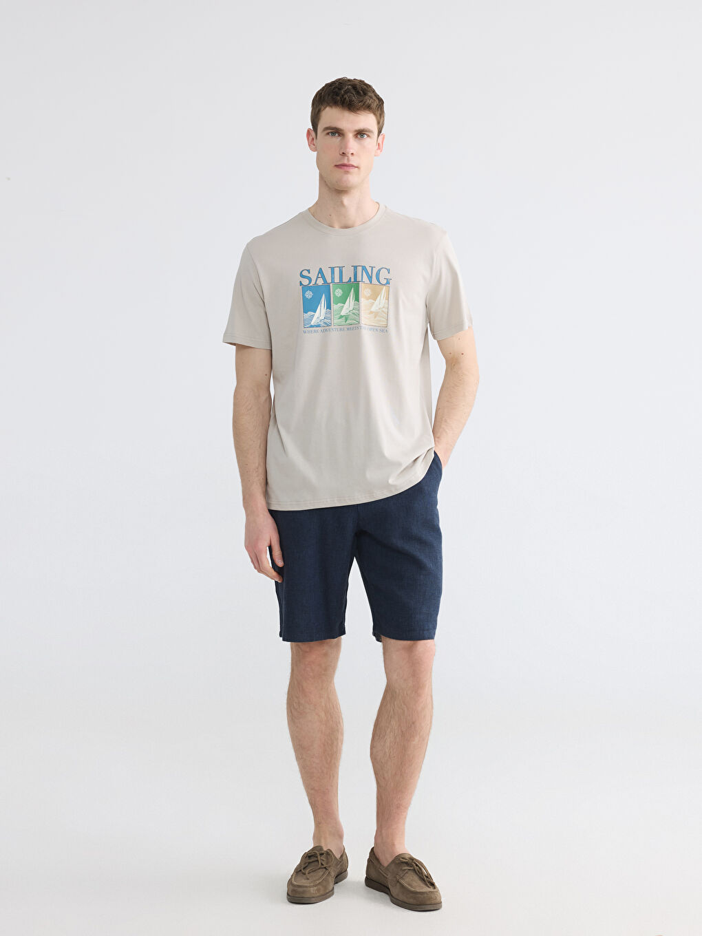 Crew Neck Printed Men's Jersey T-Shirt-1