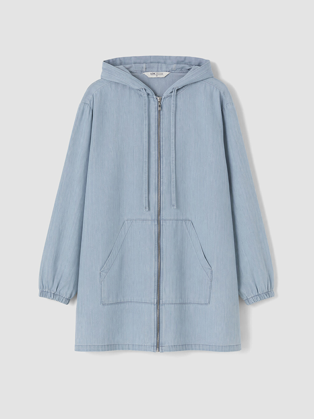 Women's Denim Tunic With Hood-9