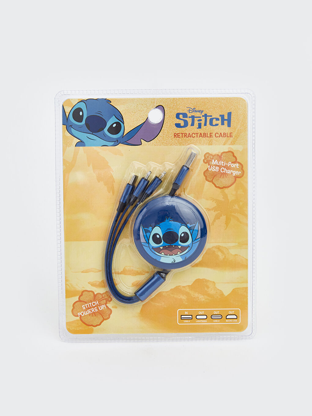 Stitch Figürlü Çoklu Şarj Kablosu