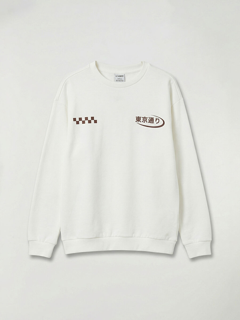 Ekru Baskılı Erkek Çocuk Sweatshirt-1