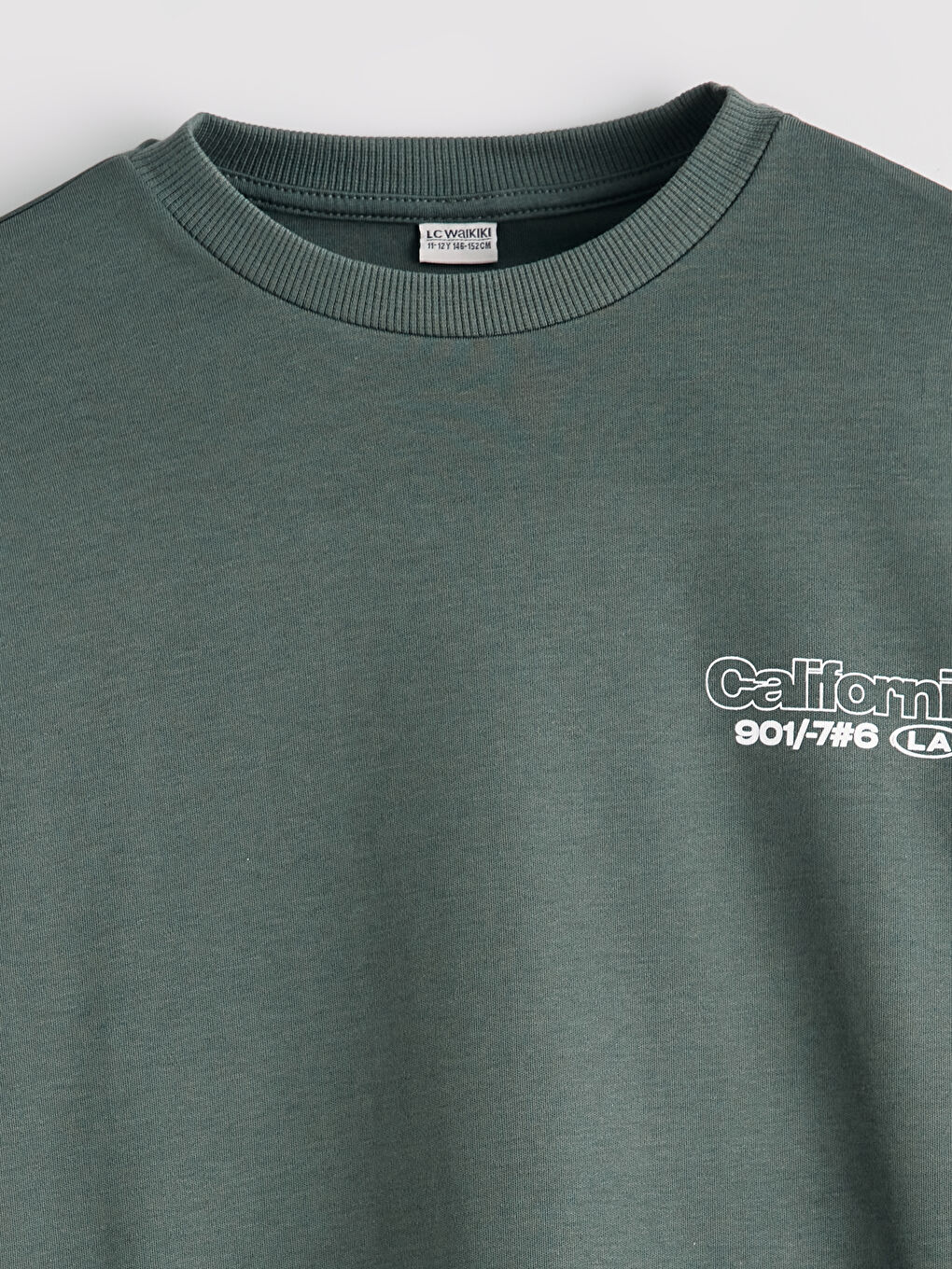 Yeşil California Baskılı Erkek Çocuk Sweatshirt-2