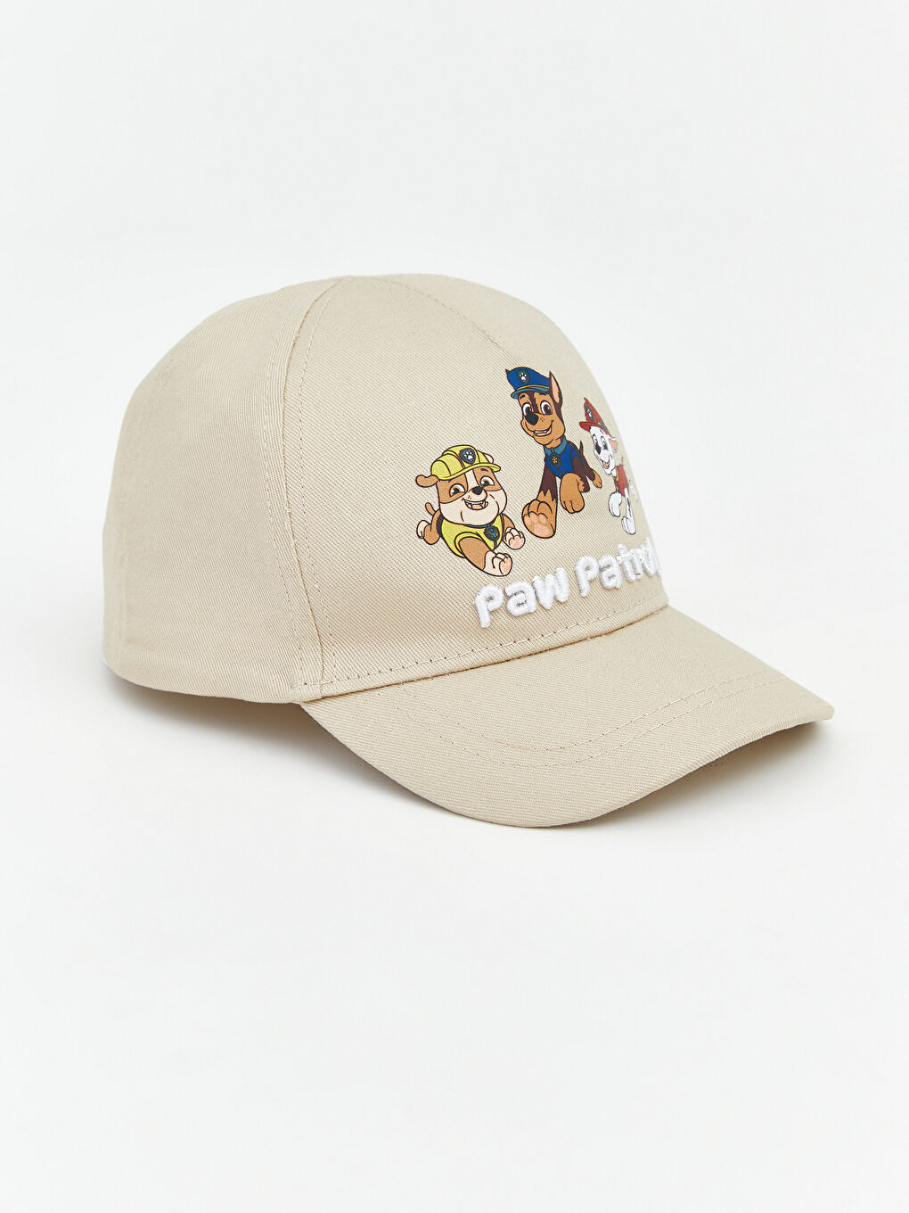 Bej Paw Patrol Baskılı Erkek Bebek Kep Şapka-1