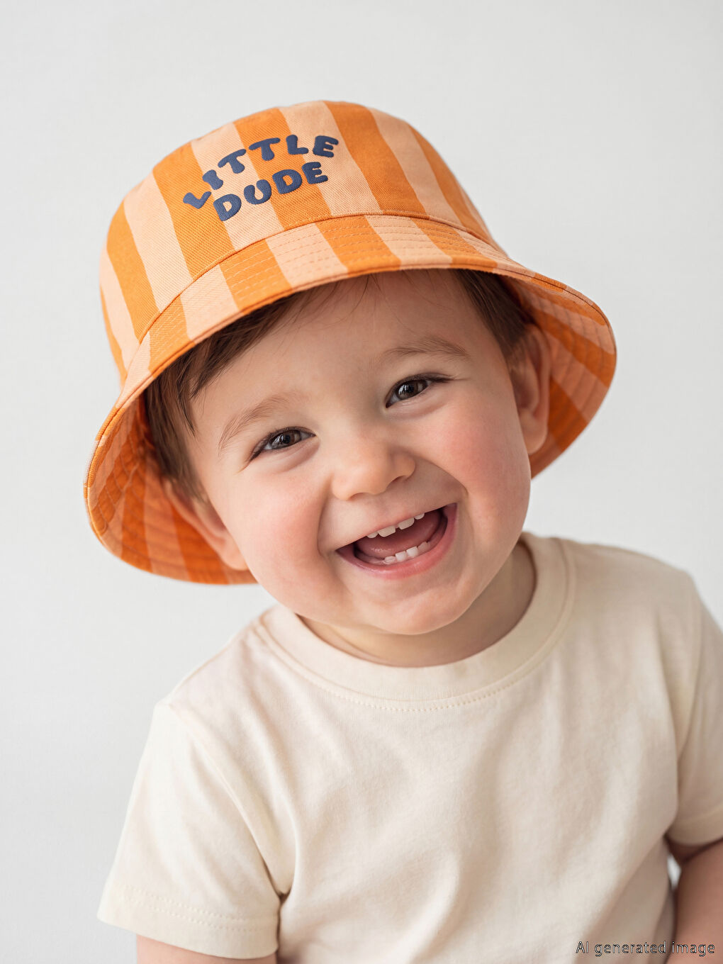 Pălărie Tip Găleată Brodată pentru Bebeluși Băieți-1