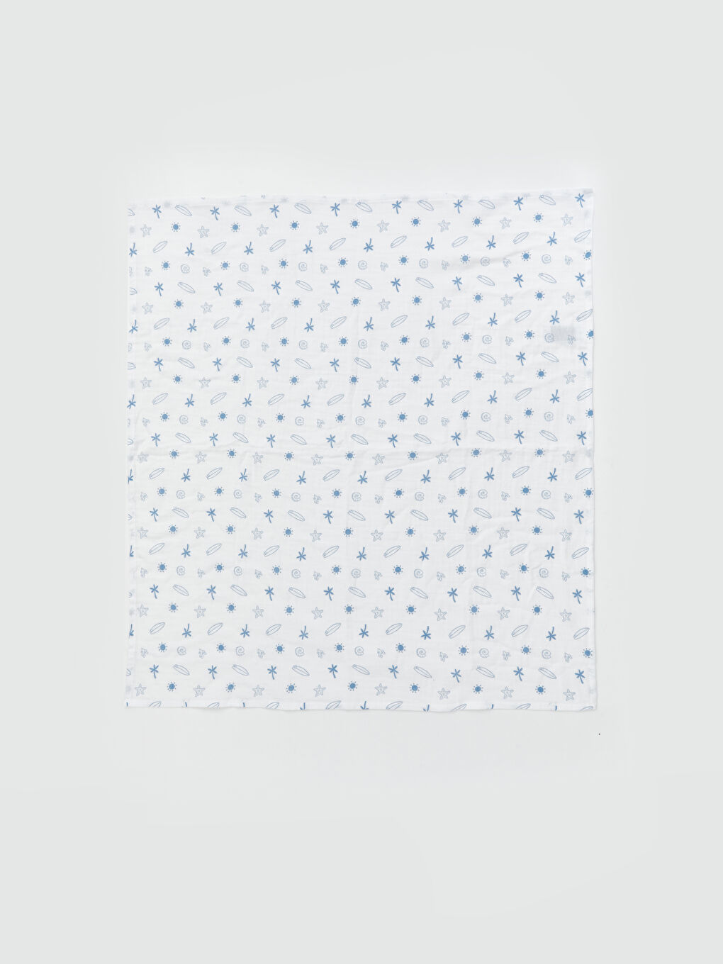 Ekru Baskılı Kız Bebek Müslin Bez 90x100 cm