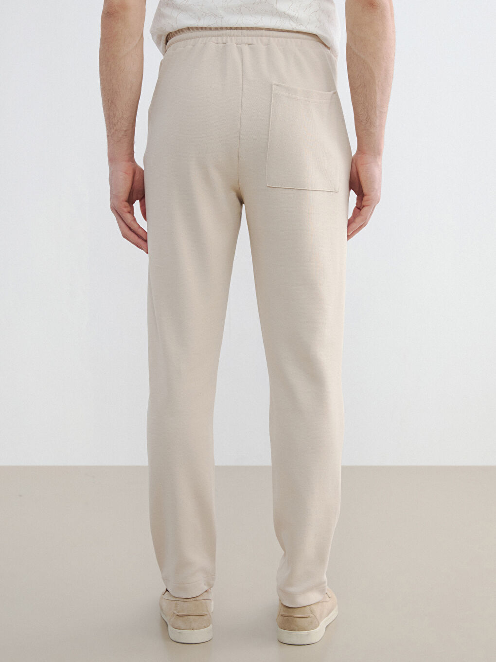 Bej Standart Kalıp Erkek Pantolon-3