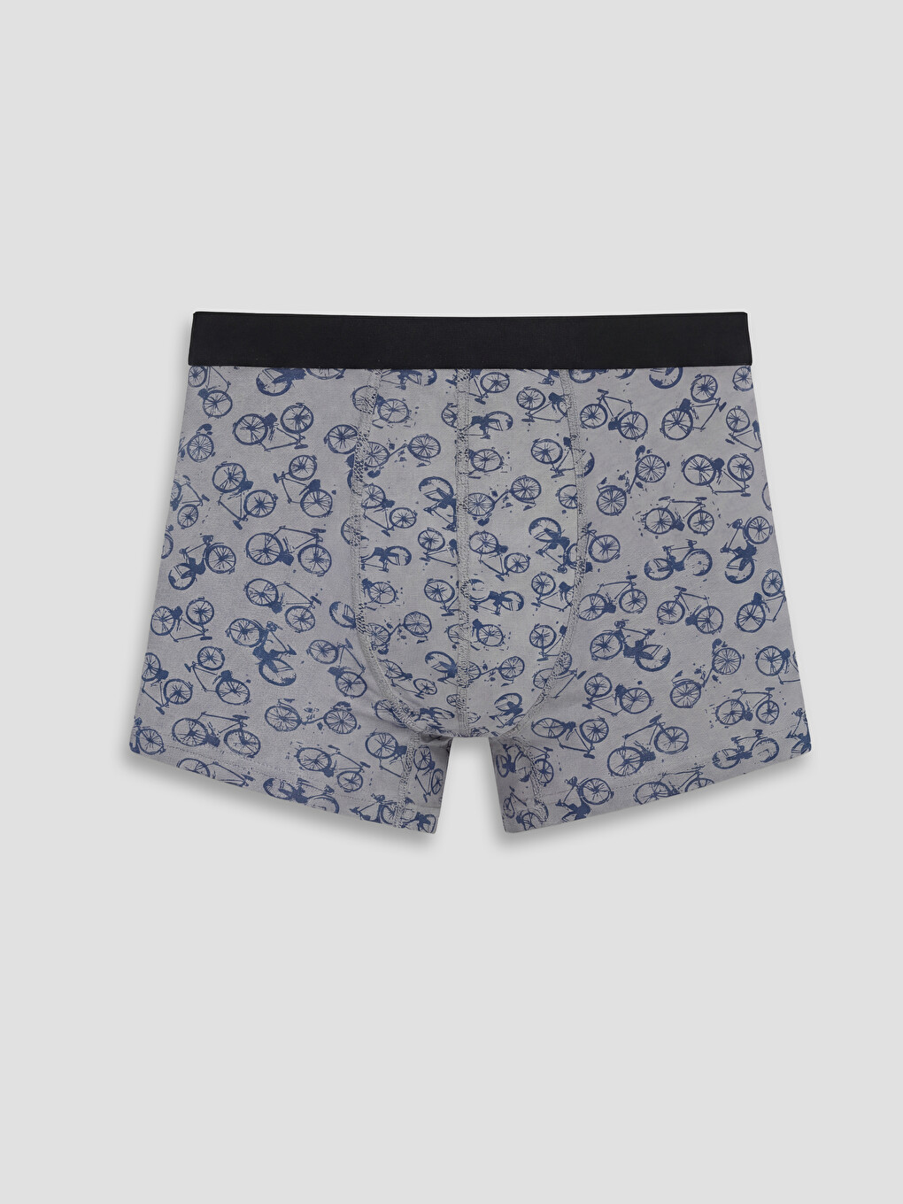 Gri Pamuklu Esnek Erkek Boxer