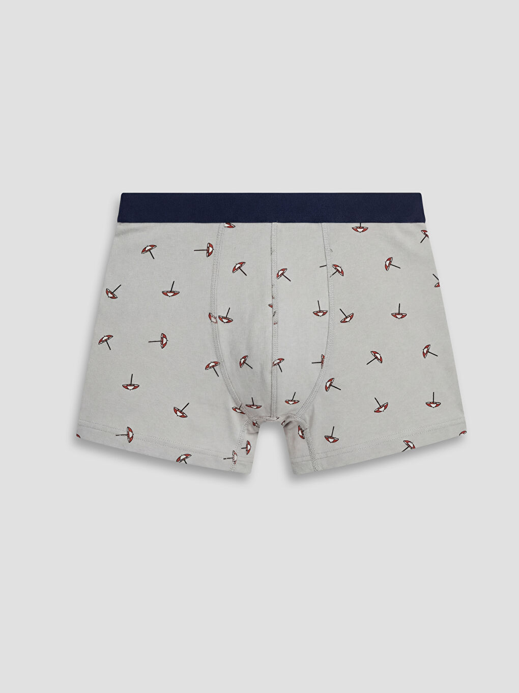 Gri Pamuklu Esnek Erkek Boxer 3'lü-1