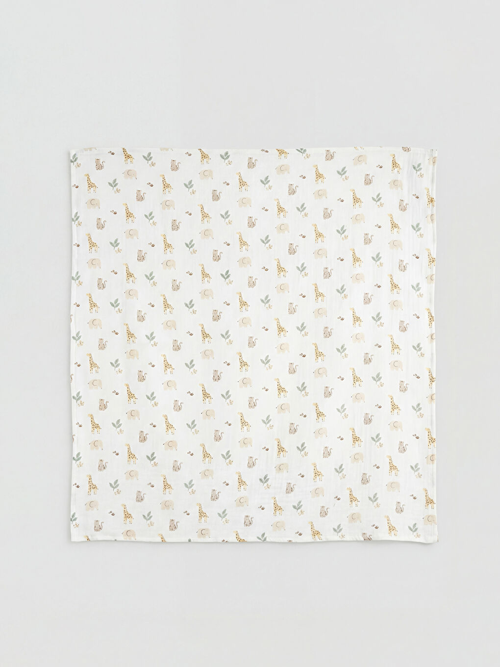 Desenli Erkek Bebek Müslin Örtü 90x100 cm-1